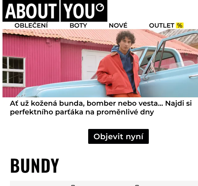 ABOUT YOU: Lehké bundy – květen 2026 | Nuslet.cz