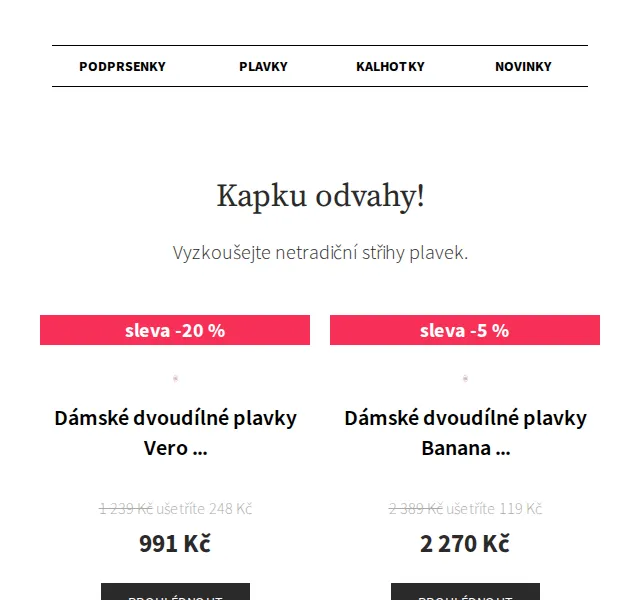 Astratex.cz: 20% sleva na plavky + doprava zdarma – červen 2026 | Nuslet.cz