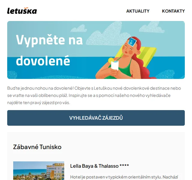 Letuška.cz: Zábavné Tunisko, Královský Egypt, Unikátní Keňa – červen 2026 | Nuslet.cz