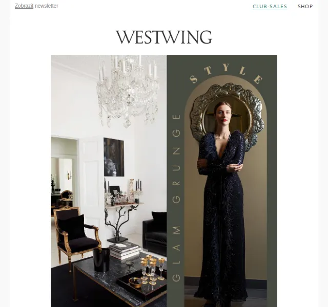 Westwing: Glunge – Glamour & Grunge v nábytku – červen 2026 | Nuslet.cz