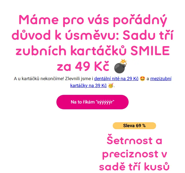 Pilulka: Sleva až 69 % na zubní hygienu Smile – červen 2026 | Nuslet.cz