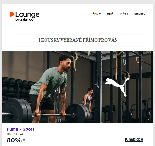 Lounge by Zalando: Puma, GAP & Skechers – až 80 % | Duben 2026