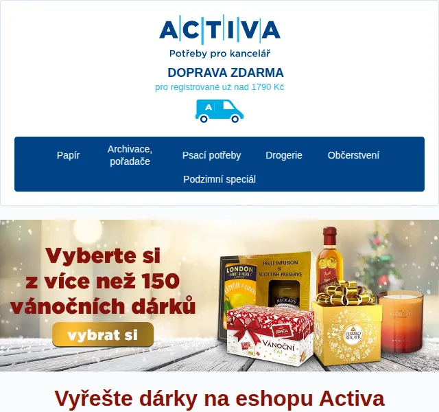 Activa: 150 vánočních dárků do 1 389 Kč – červen 2026 | Nuslet.cz