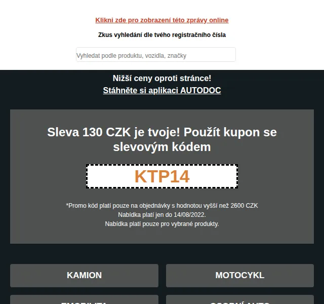 Autodoc.cz: Sleva 130 Kč na autodíly – červen 2026 | Nuslet.cz