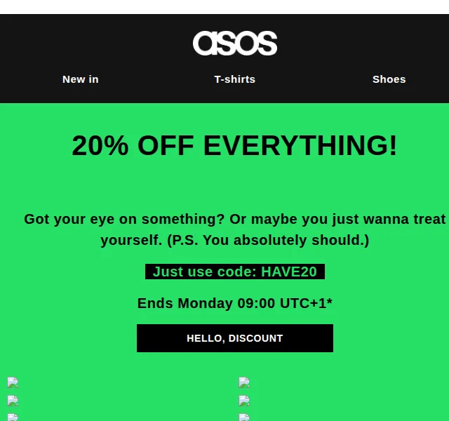 ASOS: 20% sleva na vše – červen 2026 | Nuslet.cz