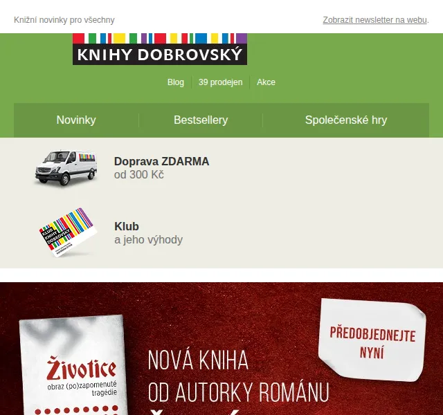 KnihyDobrovsky.cz: Doprava zdarma od 300 Kč a sleva na knižní novinky – červen 2026 | Nuslet.cz