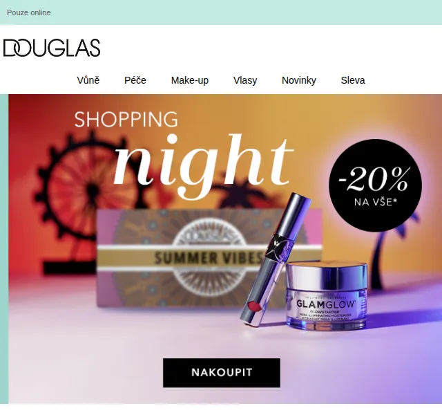 Douglas CZ: 20% sleva na vše – Shopping Night – červen 2026 | Nuslet.cz