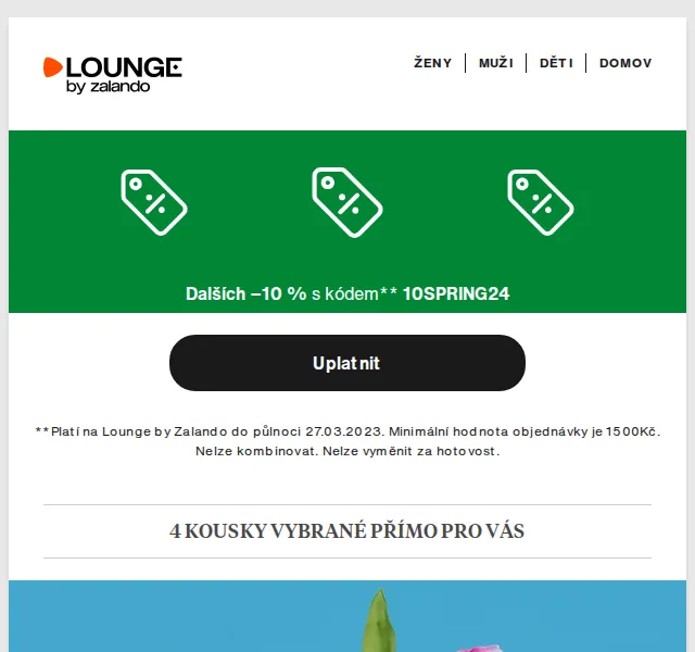 Lounge by Zalando: Extra 10% sleva + Tamaris, Love Moschino – červen 2026 | Nuslet.cz