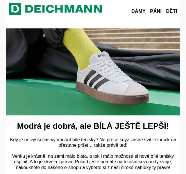 DEICHMANN: Bílé tenisky od 999 Kč – červen 2026 | Nuslet.cz