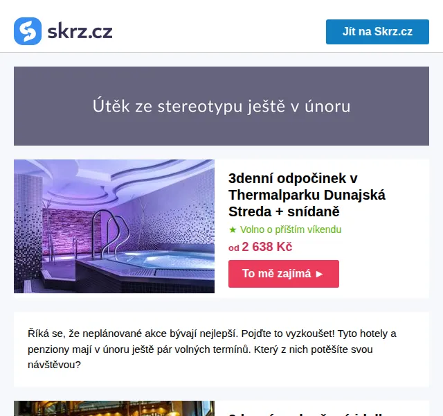 Vánoce na Skrz: Pobyty s wellness – únor 2026 | Nuslet.cz
