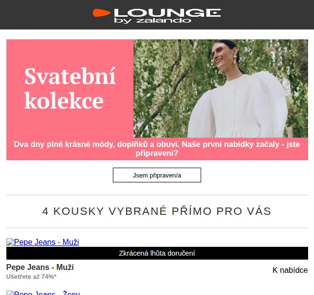Lounge by Zalando: Svatební móda Pepe Jeans & Villeroy & Boch – červen 2026 | Nuslet.cz