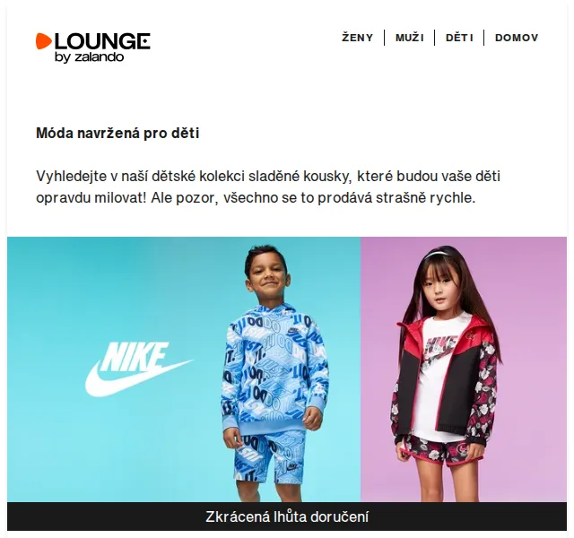Lounge by Zalando: Dětská móda Nike & Pepe Jeans až 80 % – červen 2026 | Nuslet.cz