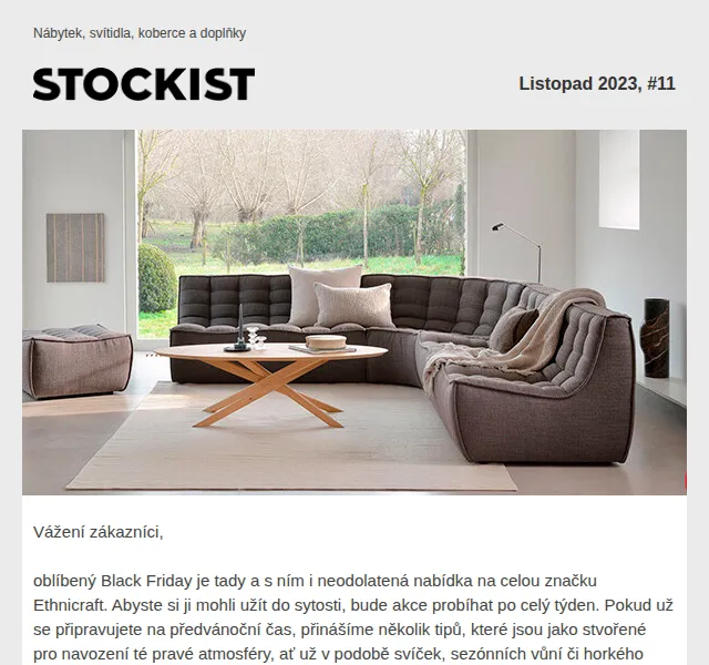 Stockist.cz: Sleva 15 % na Ethnicraft – červen 2026 | Nuslet.cz