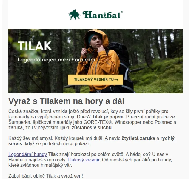 Hanibal: S Tilakem na hory a dál – doprava zdarma nad 500 Kč – červen 2026 | Nuslet.cz