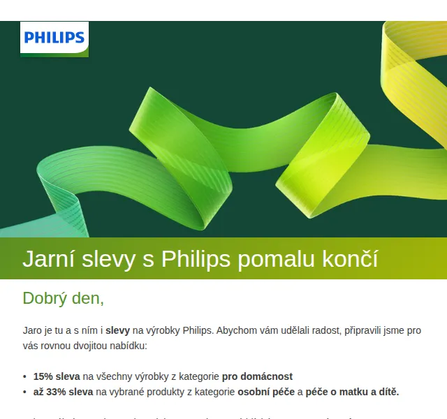 Philips: sleva až 33 % na jarní nabídku – červen 2026 | Nuslet.cz