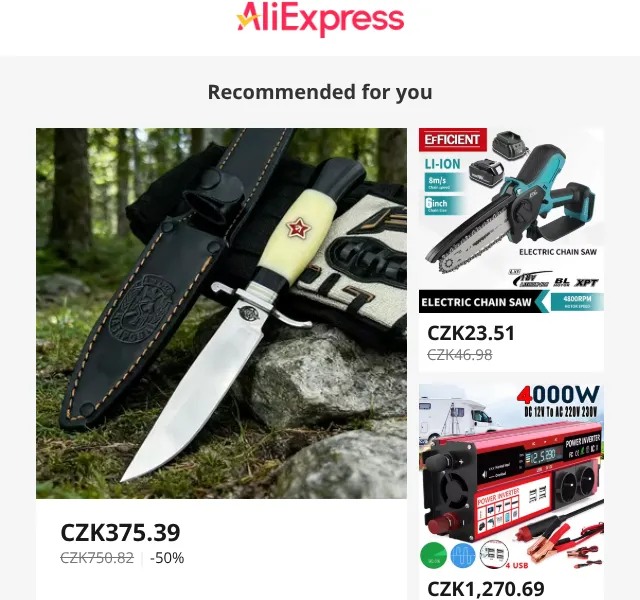 AliExpress: Nože, zahradní nářadí, auto elektro – sleva až 67 % | Nuslet.cz