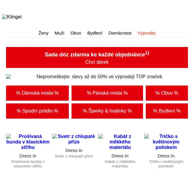 KLiNGEL.cz: Sada dóz zdarma k objednávce – červen 2026 | Nuslet.cz