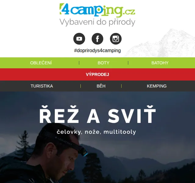 4camping: Čelovky, nože a multitooly – červen 2026 | Nuslet.cz