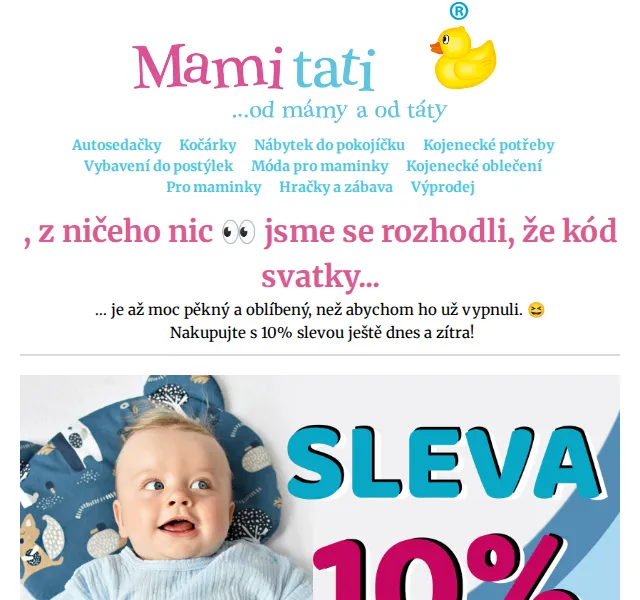 Mamitati.cz: 10% sleva a Baby Nellys mušelínové kolekce – červen 2026 | Nuslet.cz