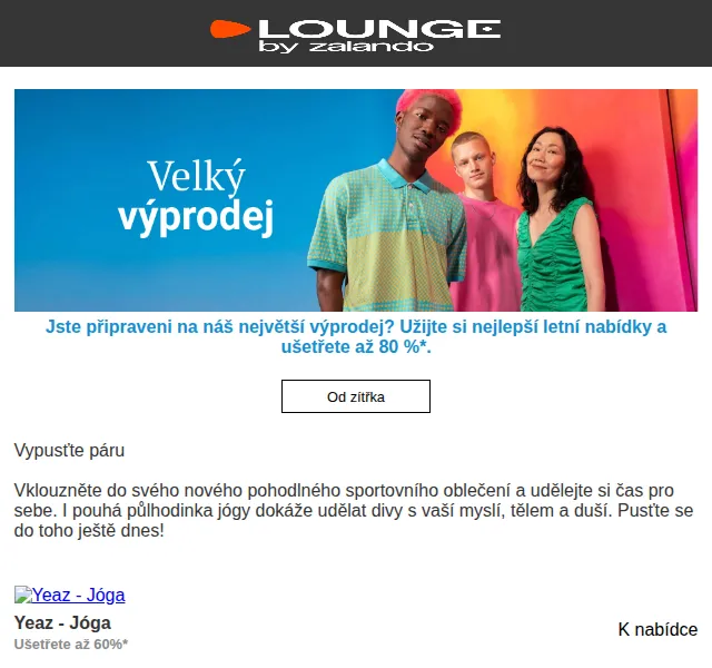 Lounge by Zalando: výprodej jógy až 80 % – červen 2026 | Nuslet.cz