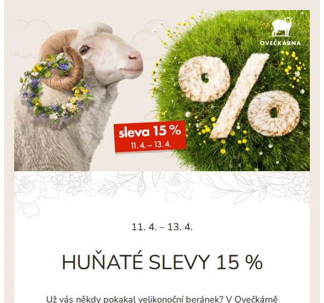 Ovečkárna: Huňatá sleva 15 % na obuv a doplňky – červen 2026 | Nuslet.cz