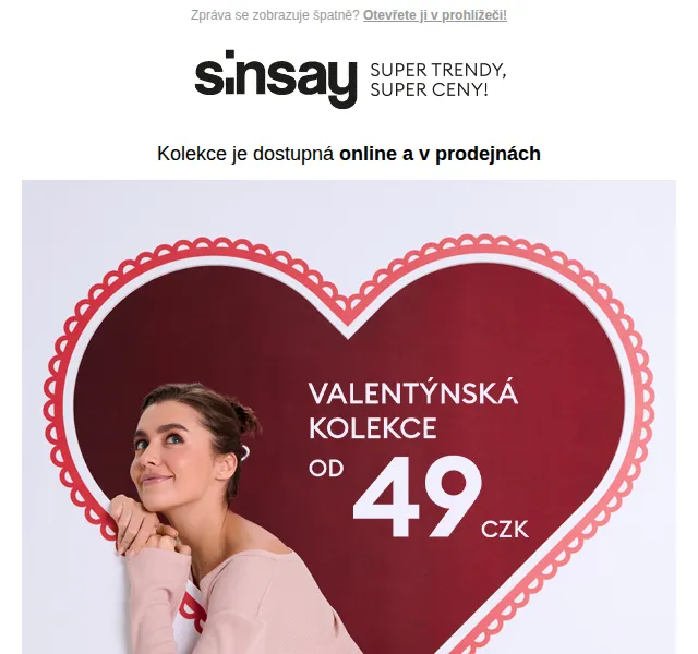 Sinsay: Valentýnská kolekce – duben 2026 | Nuslet.cz