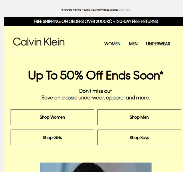 Calvin Klein: SLEVA AŽ 50 % + Extra 20 % s kódem – červen 2026 | Nuslet.cz