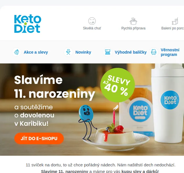 KetoDiet: narozeninová sleva až 40 % – červen 2026 | Nuslet.cz