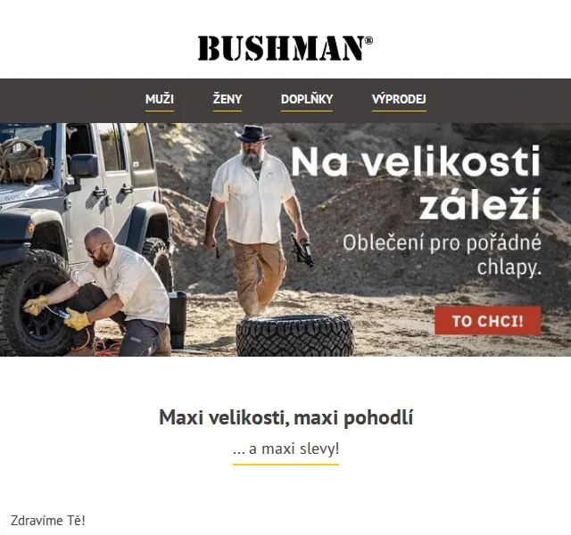 BUSHMAN: Slevy až 55 % na košile a mikiny – červen 2026 | Nuslet.cz