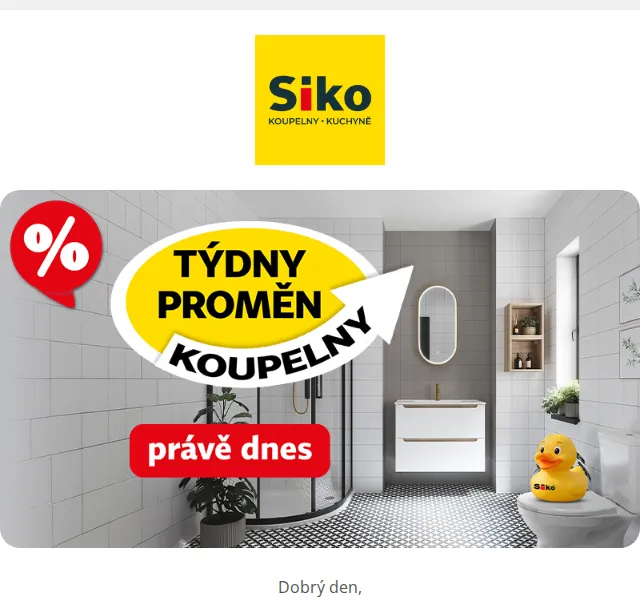 SIKO KOUPELNY: Slevy až 20 % – květen 2026 | Nuslet.cz