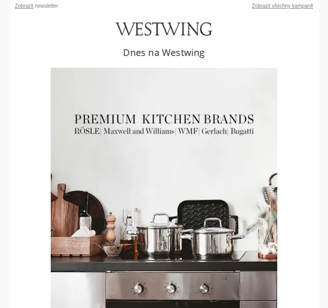 Westwing: Značky premium do kuchyně – červen 2026 | Nuslet.cz