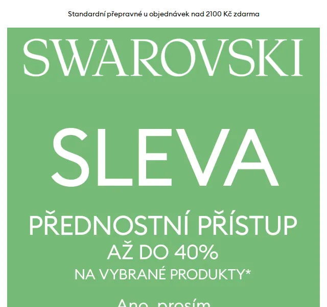 Swarovski: Sleva až 40 % na šperky a hodinky – červen 2023 | Nuslet.cz