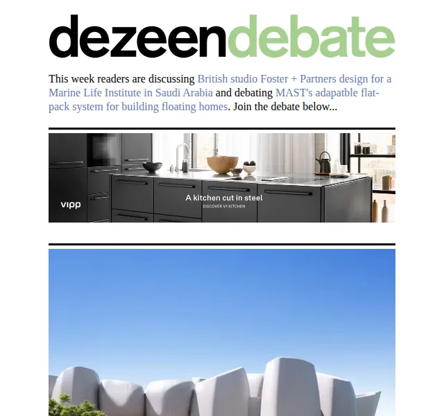 Dezeen Daily: Debata o architektuře a designu – červenec 2026 | Nuslet.cz