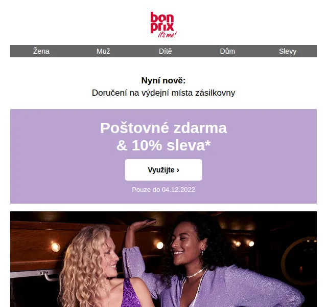 bonprix: 10% sleva + poštovné zdarma – prosinec 2022 | Nuslet.cz