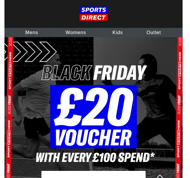 Sportsdirect.com: Sleva až 70 % a £20 voucher – červen 2026 | Nuslet.cz