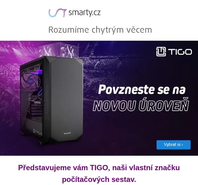 Smarty.cz: Vlastní značka TIGO – počítače od 9 990 Kč – červen 2026 | Nuslet.cz