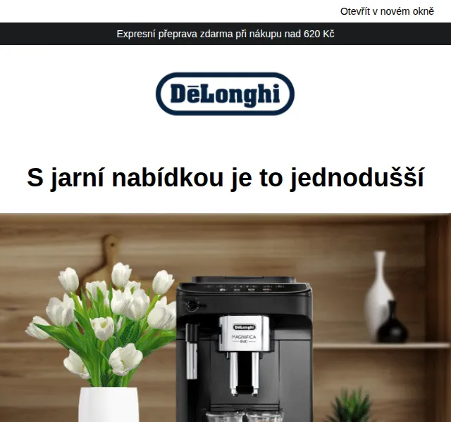 De'Longhi: Jarní slevy až 20 % – červen 2026 | Nuslet.cz