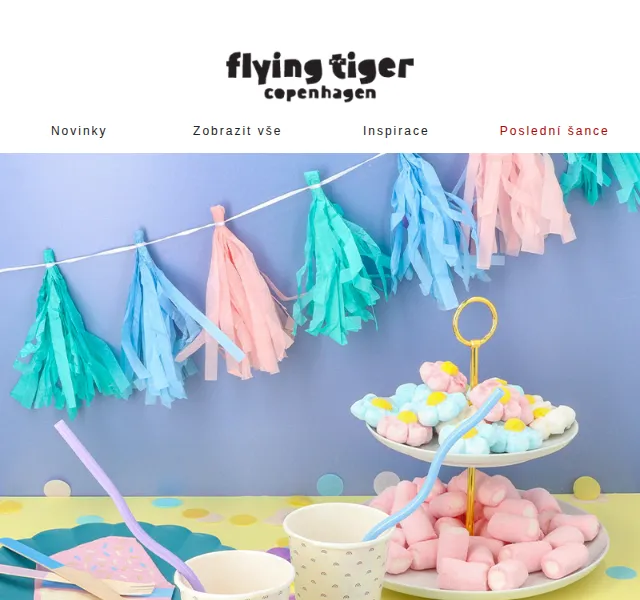 Flying Tiger Copenhagen: narozeninová výzdoba a party dekorace – červenec 2026 | Nuslet.cz