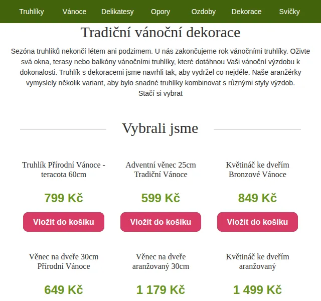 Truhlíkov.cz: Vánoční truhlíky a dekorace – červen 2026 | Nuslet.cz