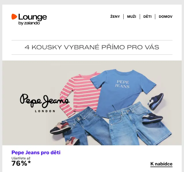 Lounge by Zalando: Pepe Jeans, Timberland až -79 % – duben 2026