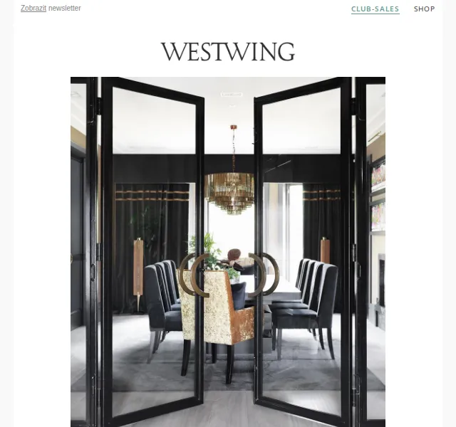 Westwing: Hollywood Chic jídelna až -60 % – červen 2026 | Nuslet.cz