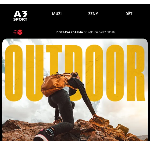 A3SPORT.CZ: outdoor obuv, bundy, mikiny – říjen 2026