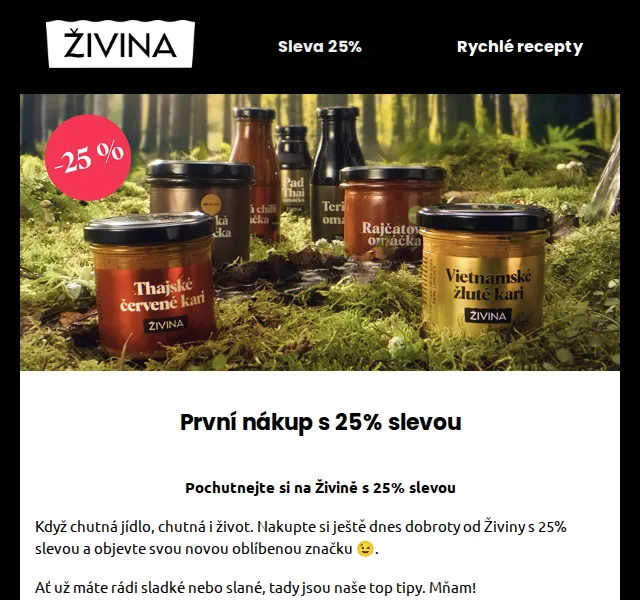 Živina: První nákup s 25% slevou – červen 2026 | Nuslet.cz