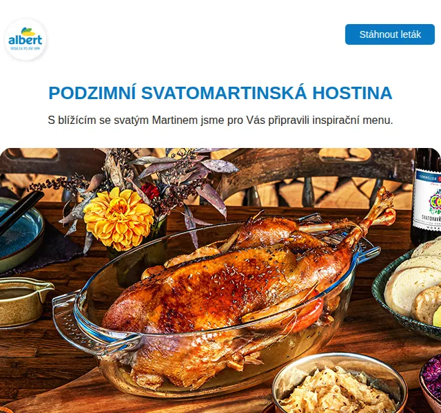 Albert: Svatomartinské menu + vína od 59,90 Kč – červen 2026 | Nuslet.cz