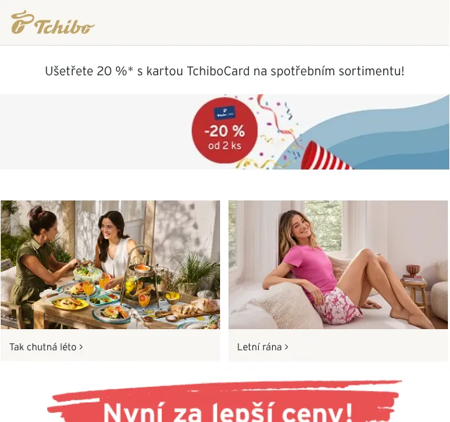 Tchibo: 20 % sleva na letní outfity – červen 2026 | Nuslet.cz