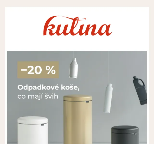 KULINA.cz: Stylové odpadkové koše Brabantia se slevou 20 % – červen 2026 | Nuslet.cz