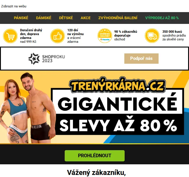 Lukáš z Trenýrkárna.cz: sleva až 80 % na pánské trenýrky a spodní prádlo – červenec 2026 | Nuslet.cz