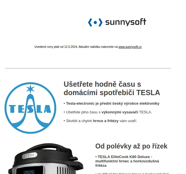 Sunnysoft: Slevy až 50 % na TESLA a herní konzole – červenec 2026 | Nuslet.cz