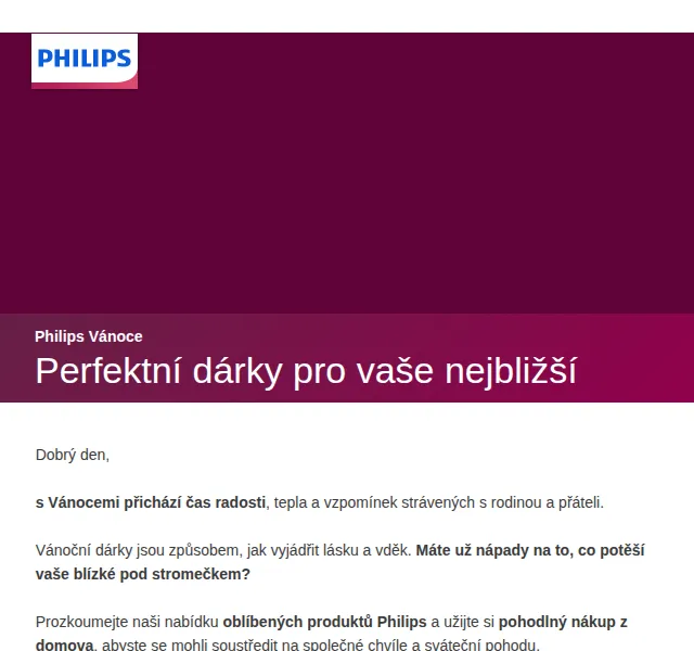Philips: Vánoční dárky pro celou rodinu – červenec 2026 | Nuslet.cz