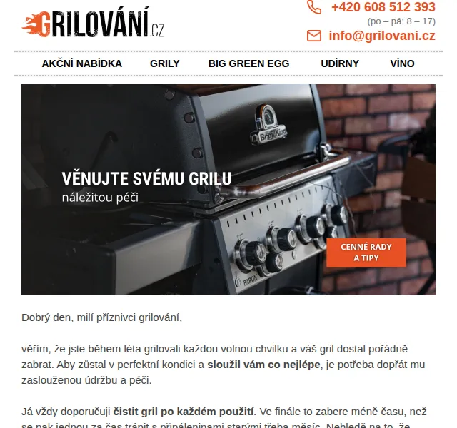 Grilování.cz - Tomáš Dytrych: Údržba grilu a čištění roštu – červen 2026 | Nuslet.cz